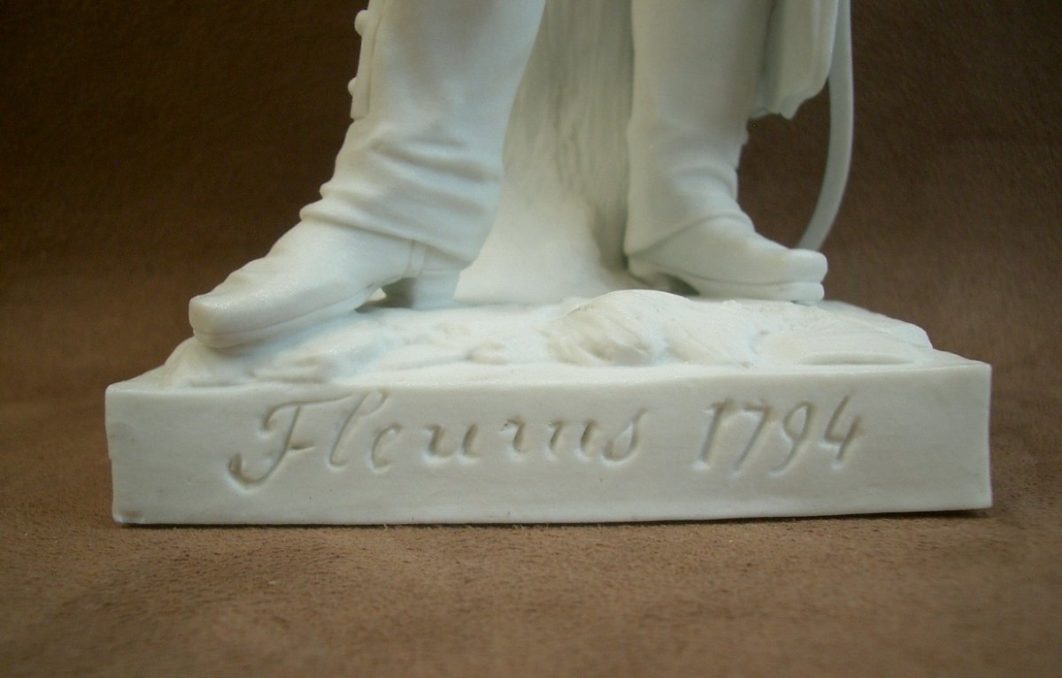 Statuette en biscuit de Porcelaine militaire Hussard Bisson XIXe siècle -photo-5