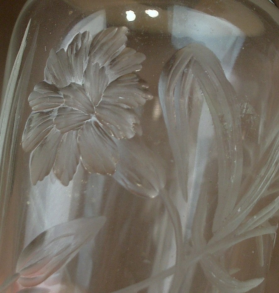 Flacon à liqueur de voyage en vermeil et cristal taillé Art Nouveau -photo-1