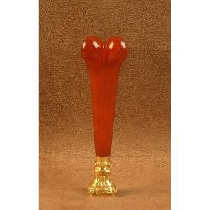 19th Century Carnelian And 18k Gold Sealing Stamp 