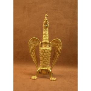 Chiseled Bronze Cigarette Lighter Depicting An Eagle, Germany, 19th Century