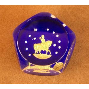 Presse papier, Sulfure en cristal de Saint Louis daté de 1976