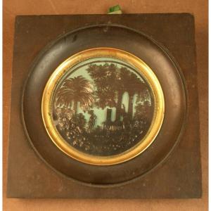 Miniature découpures, découpis, Travail Suisse Genevois fin du XVIIIe, début du XIXe siècle