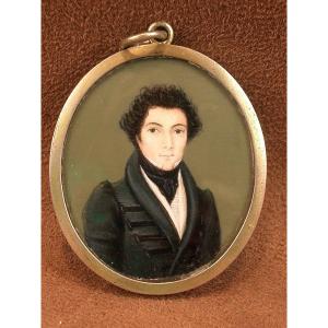 Miniature Portrait Of A Man Of Quality, Early 19th Century