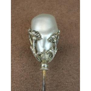 Antique Art Nouveau Silver Hatpin