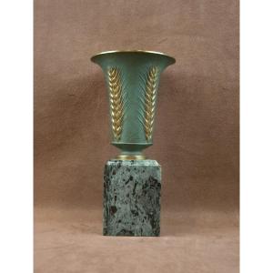 Art Nouveau Ormolu And Patinated Vase Signed Léon Kann (1859-1925)