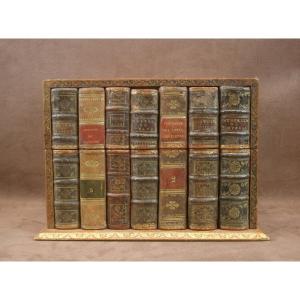 Coffret à courrier trompe l'oeil faux livres cuir 