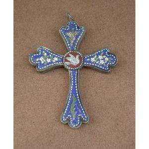 19th-century Vermeil Pectoral Cross With Micro-mosaic
