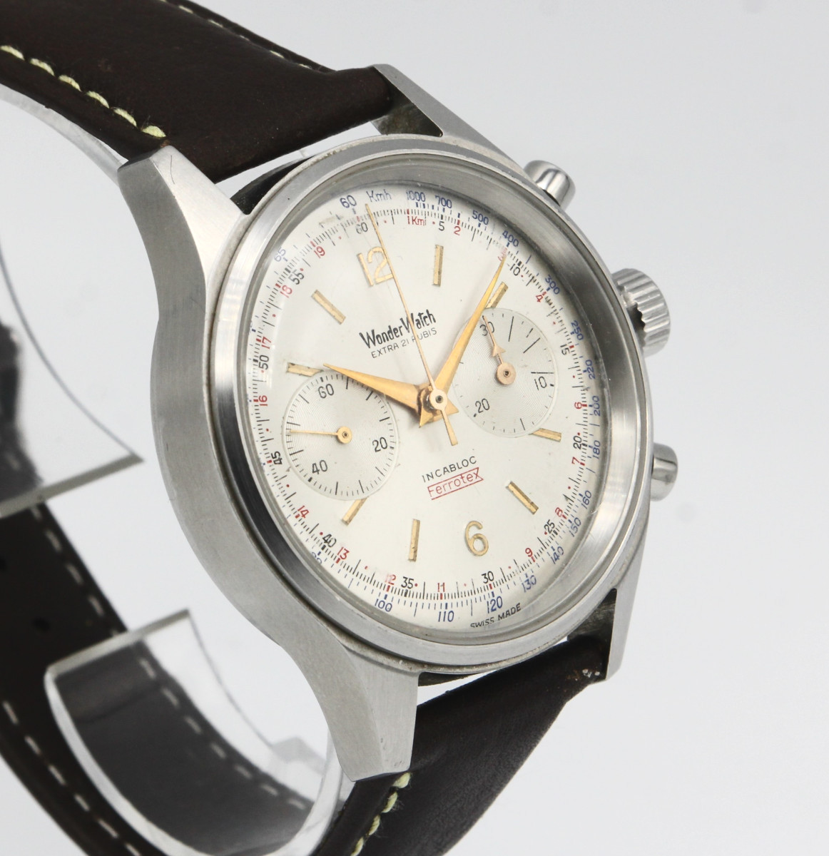 Steel Chronograph Watch. New Condition. 41 Mm-photo-3