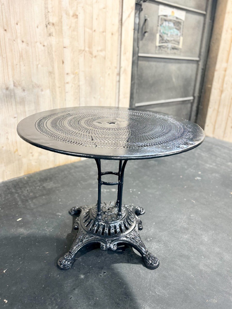 Table De Jardin Piètement Fonte époque 1900-photo-8