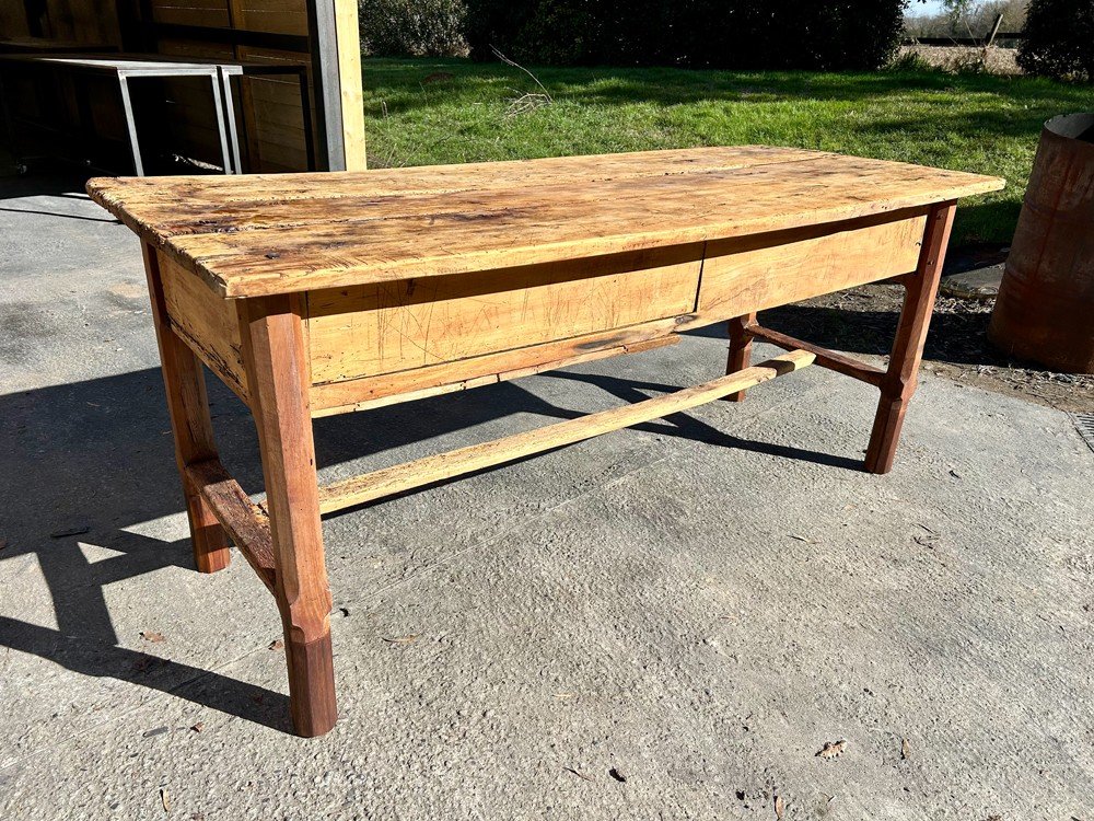 Large 19th Century Craft Table -photo-1