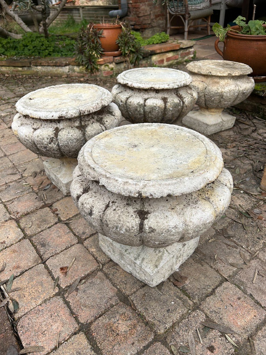 Support Vases De Jardin En Pierre Reconstitué -photo-3