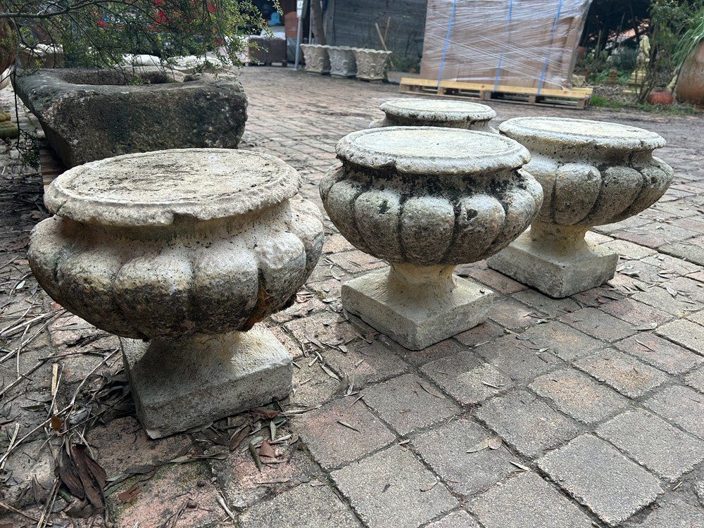 Support Vases De Jardin En Pierre Reconstitué 