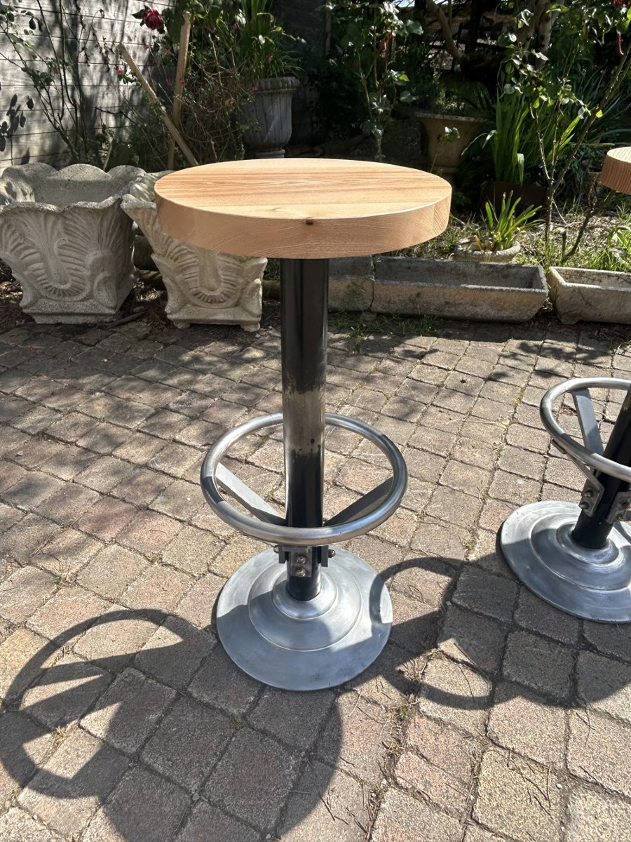 Set Of 4 Vintage Bar Stools-photo-2
