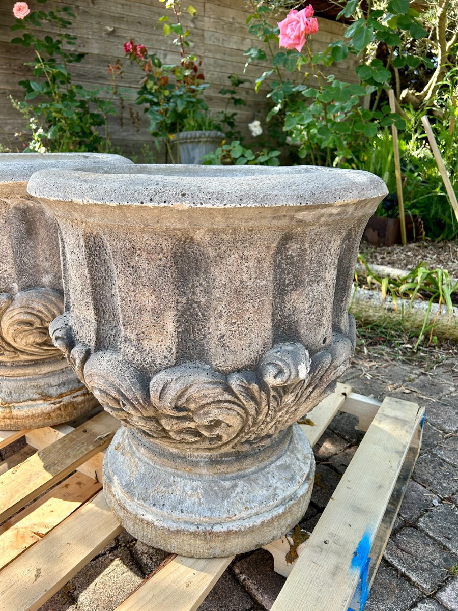 Grand vase extérieur pierre reconstituée