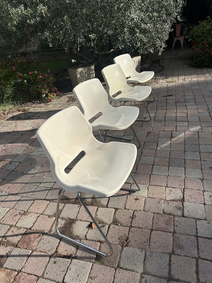 Set Of 4 Svante Schöblom Design Chairs, 1970s-photo-7