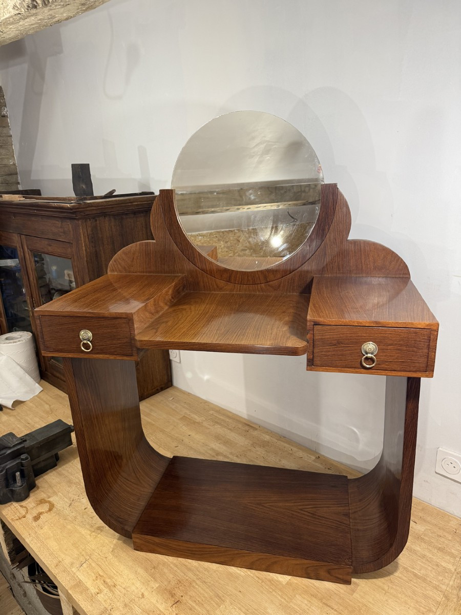 Coiffeuse Art Déco Vintage Palissandre 1930
