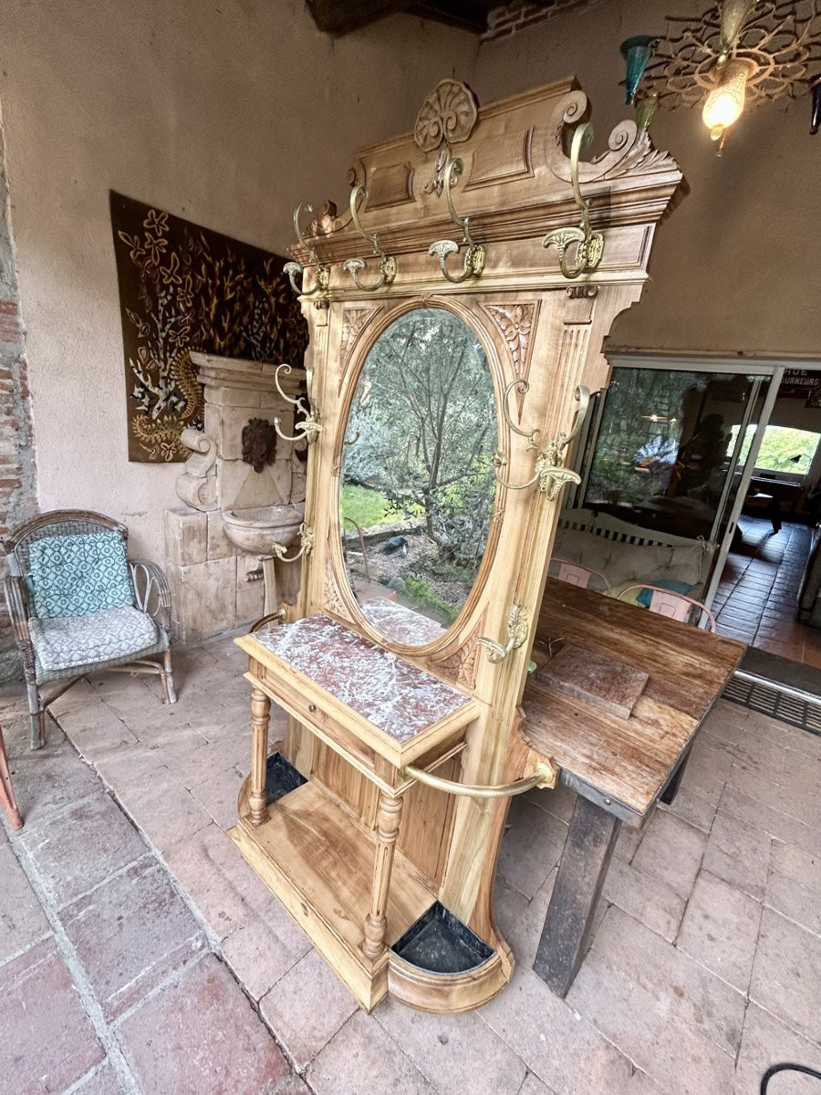 Vestiaire ou porte manteau d'entrée 1900-photo-4