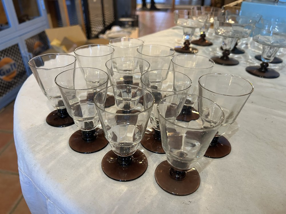 Lot de 11 verres à liqueur ART DECO-photo-2