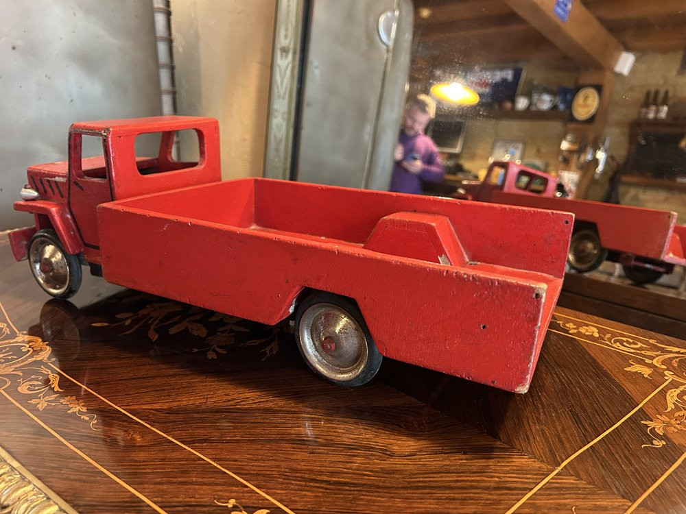 Vintage Wooden Toy Truck, 1950s-photo-3