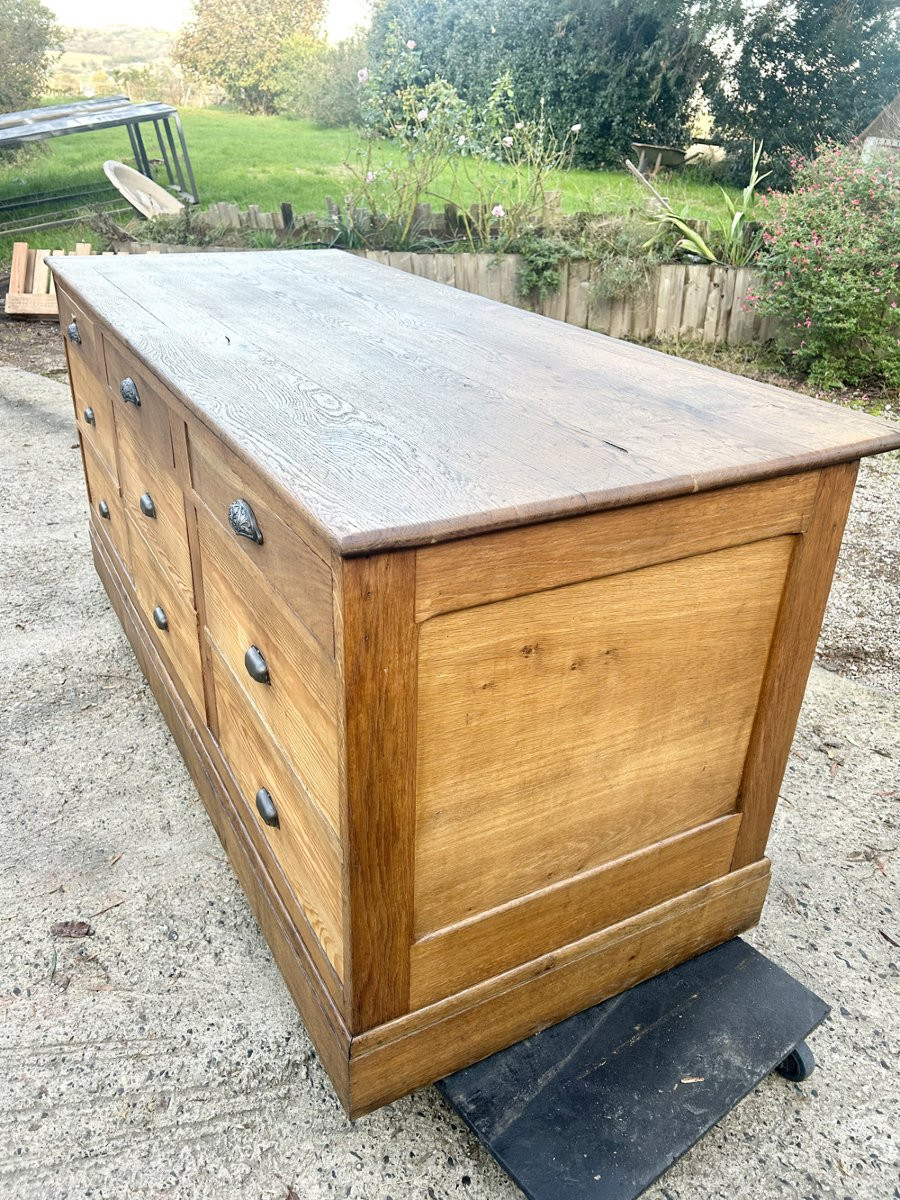 Comptoir de cordonnier en chêne Fin 19éme-photo-3