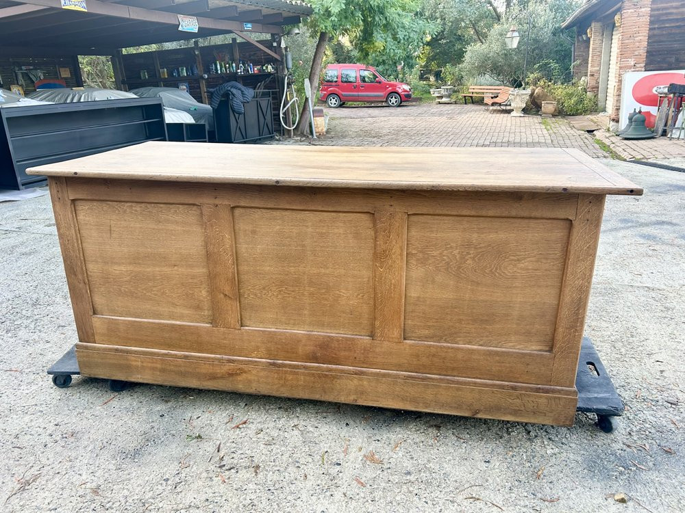 Comptoir de cordonnier en chêne Fin 19éme-photo-1