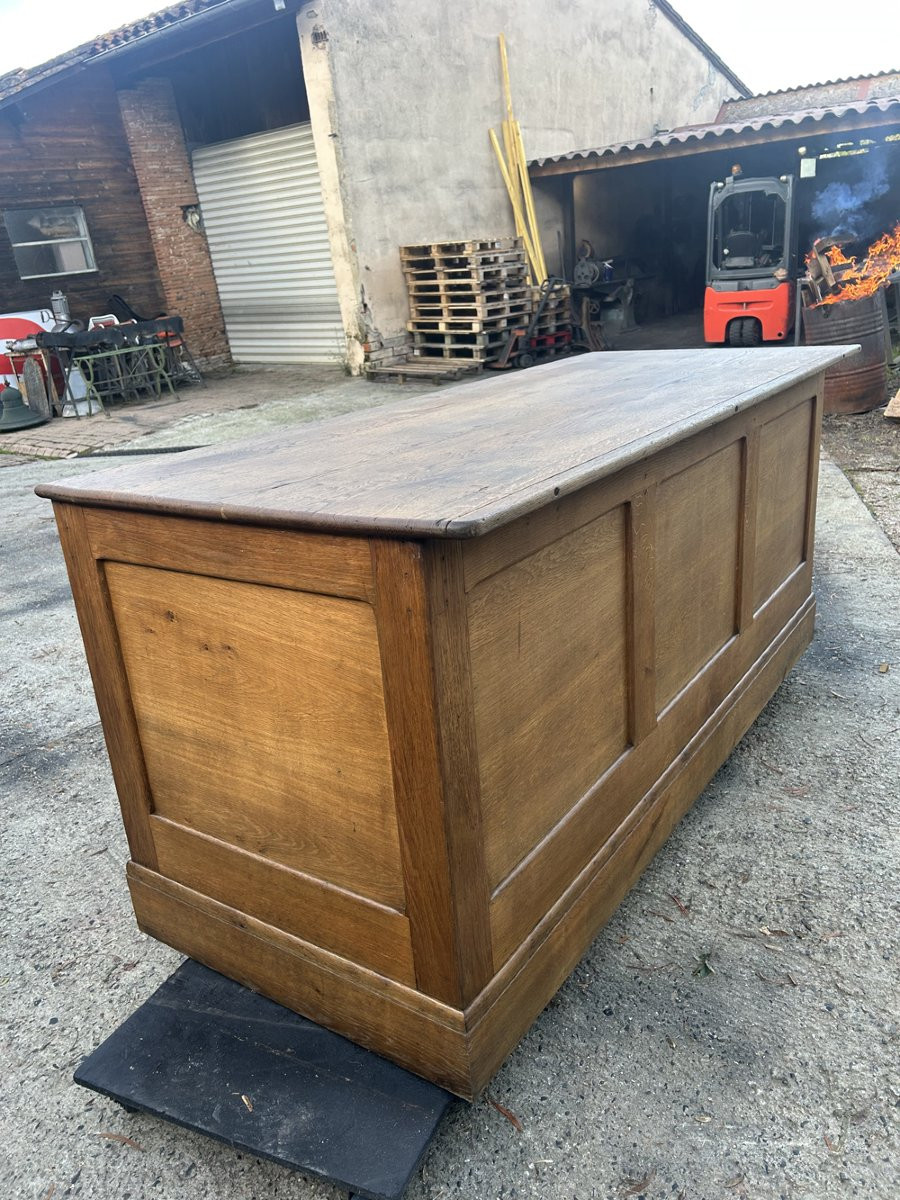 Comptoir de cordonnier en chêne Fin 19éme-photo-3