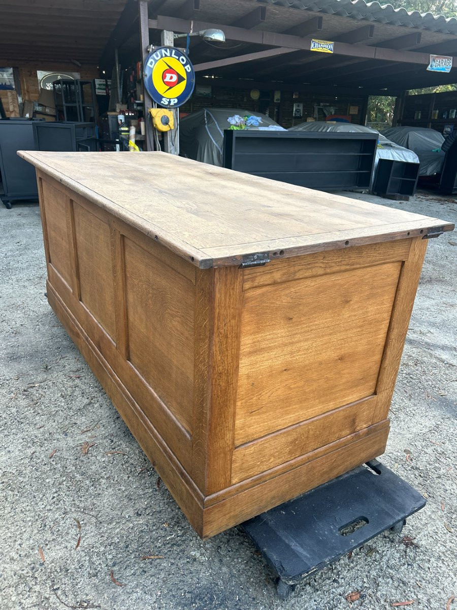 Comptoir de cordonnier en chêne Fin 19éme-photo-8