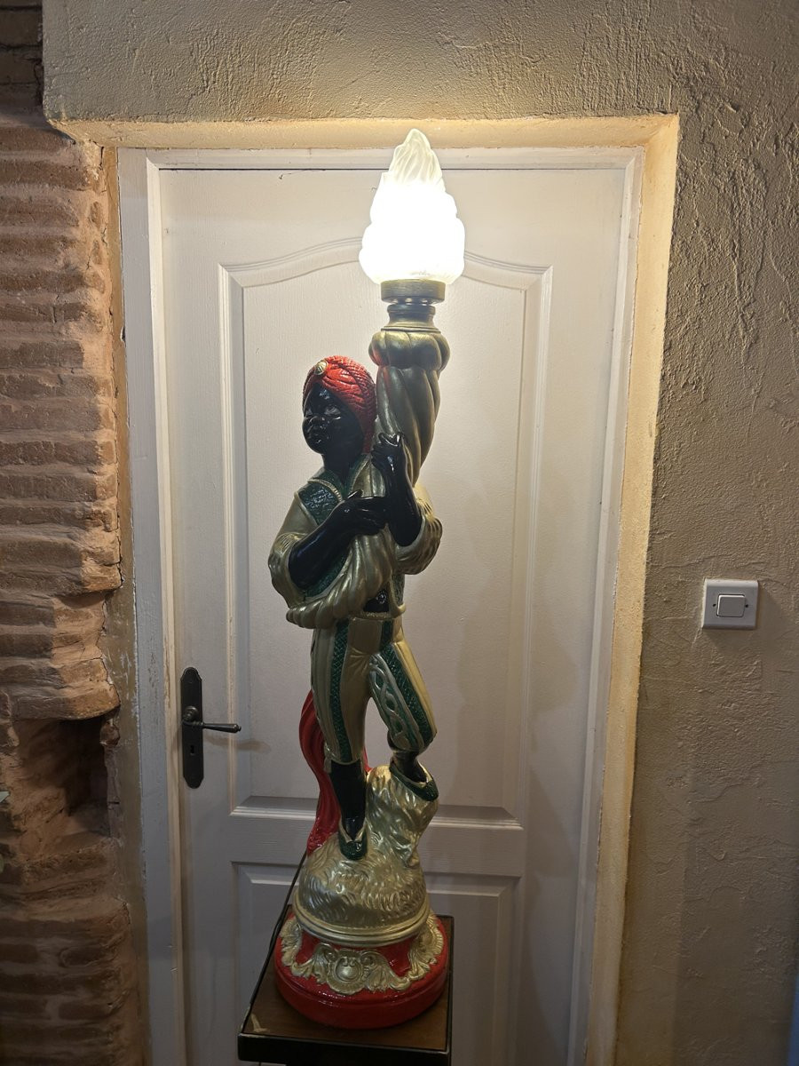 Porte torchère Maure Venicien 1930/50-photo-2