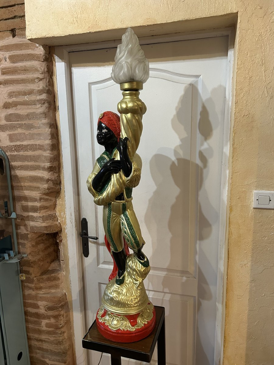 Porte torchère Maure Venicien 1930/50-photo-1