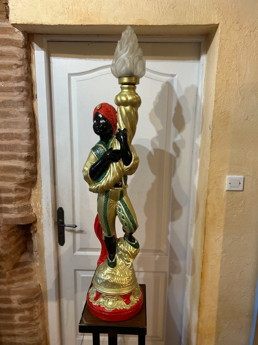 Porte torchère Maure Venicien 1930/50-photo-2