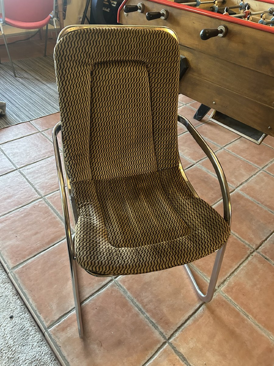 Lot de 2 chaises attribué à Willy Rizzo-photo-4