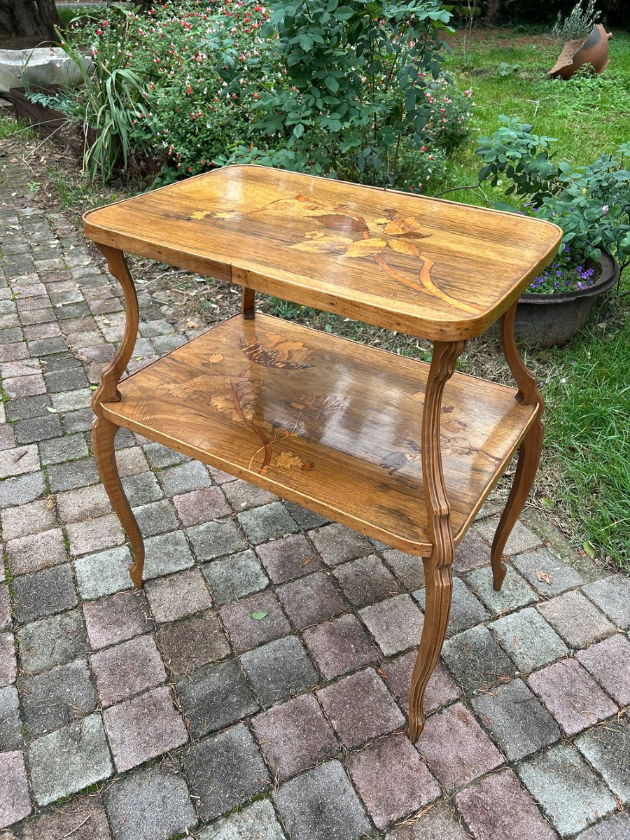 Art Nouveau Tea Table "emile Gallé" 1900-photo-2