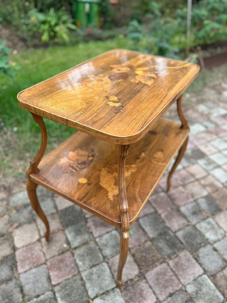 Art Nouveau Tea Table "emile Gallé" 1900-photo-4