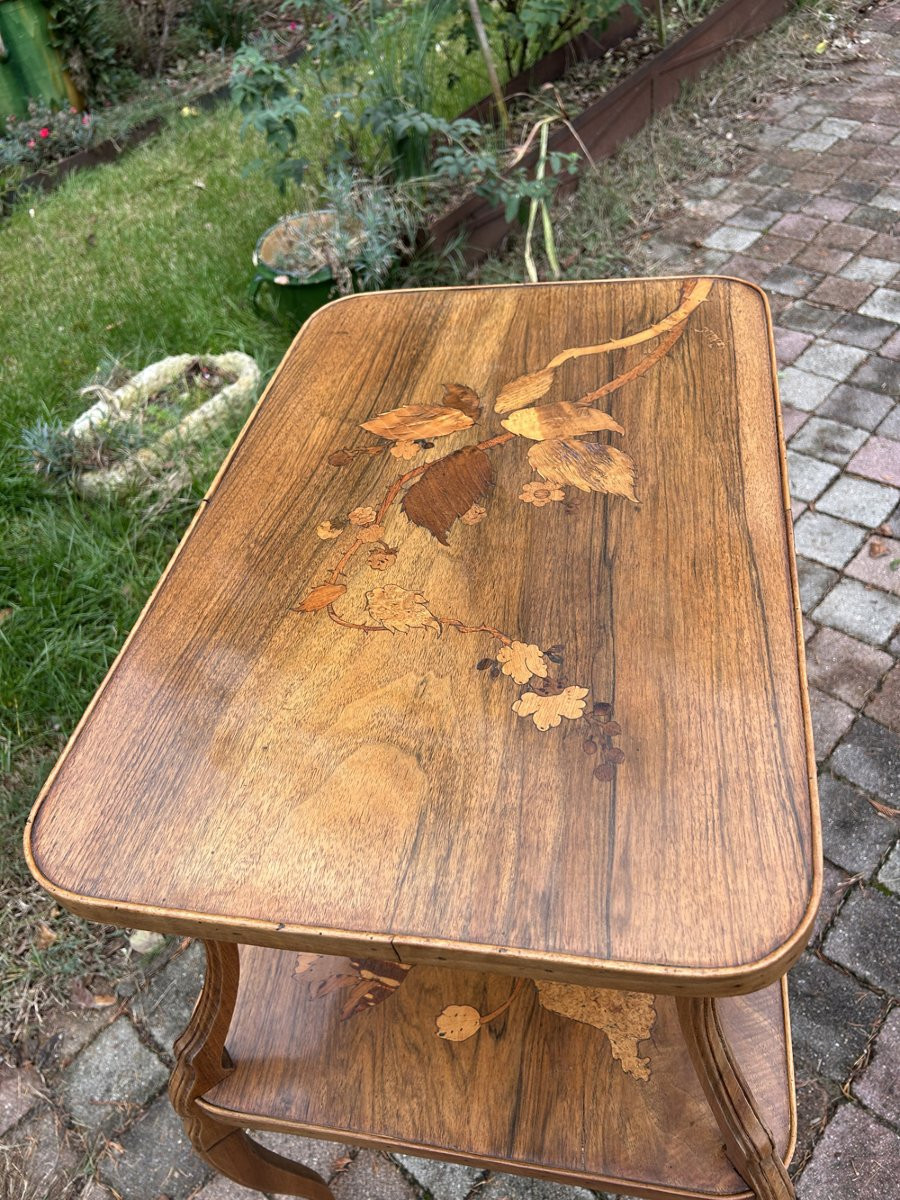 Art Nouveau Tea Table "emile Gallé" 1900-photo-1