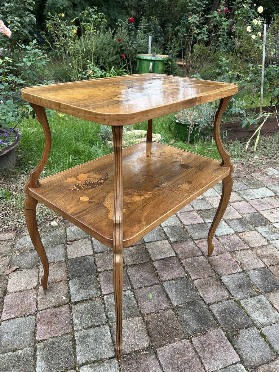 Art Nouveau Tea Table "emile Gallé" 1900-photo-5