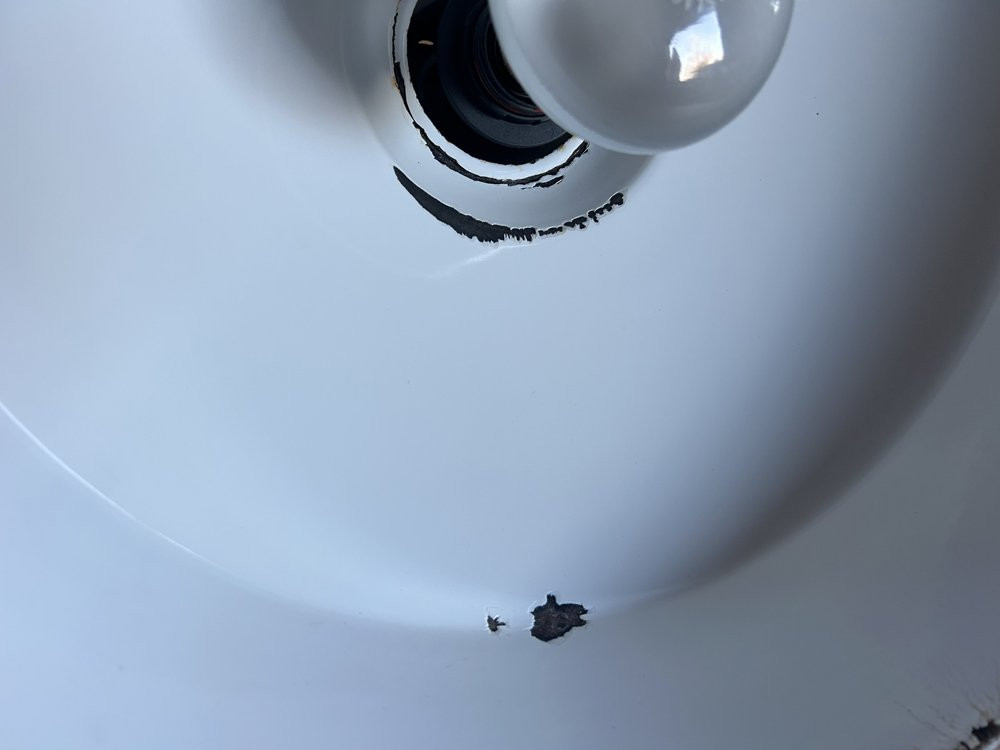 Lampe d'atelier émaillée 1950-photo-3