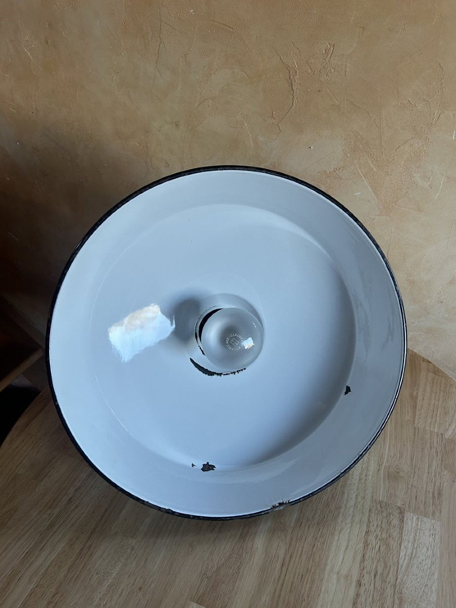 Lampe d'atelier émaillée 1950-photo-4