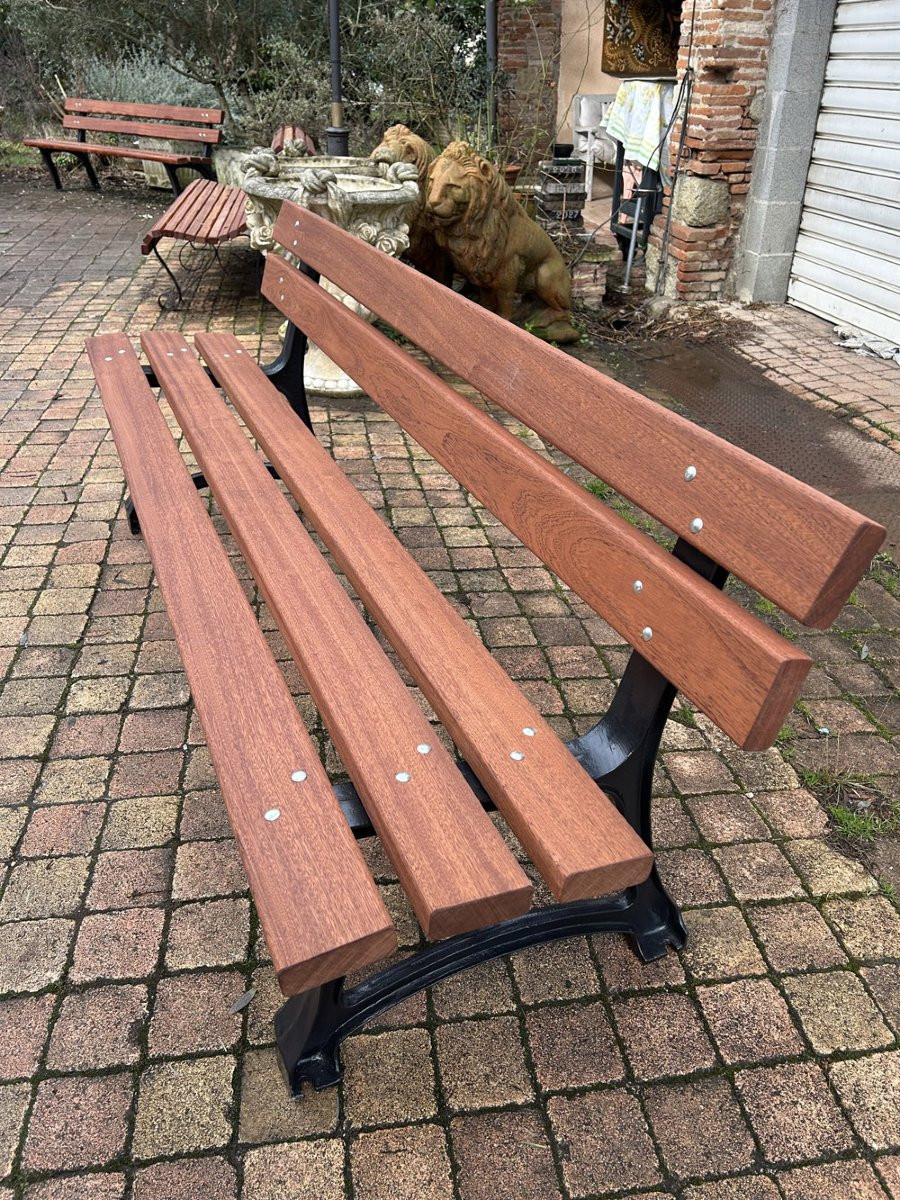 Cast Iron Public Garden Bench, 1950/60-photo-2