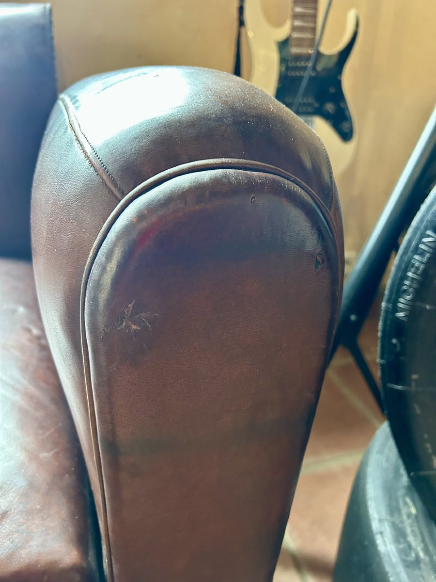 Canapé convertible Cuir Art Deco 1930/40-photo-3