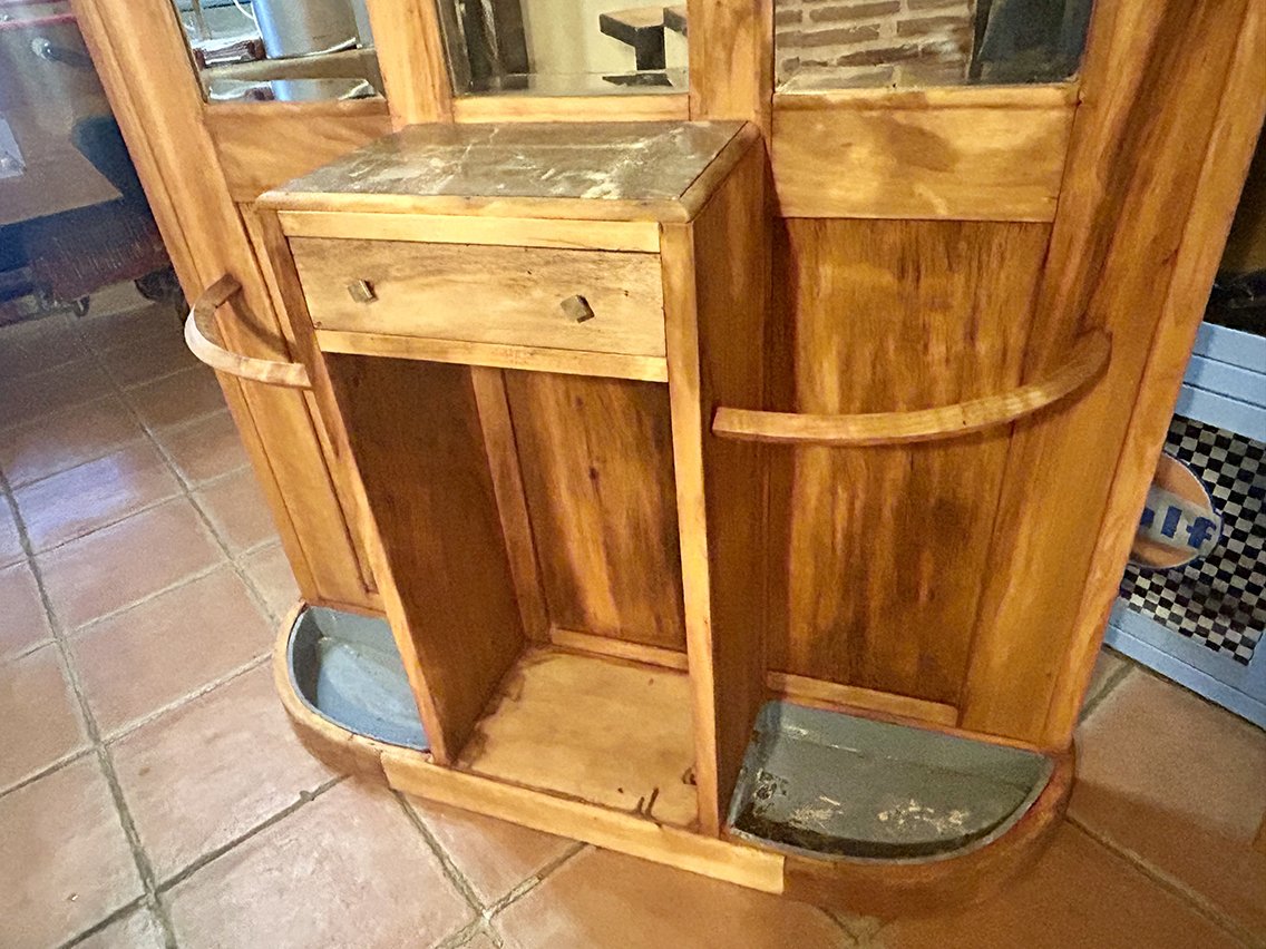 Art Deco 1930s/40s Entryway Coat Rack-photo-1