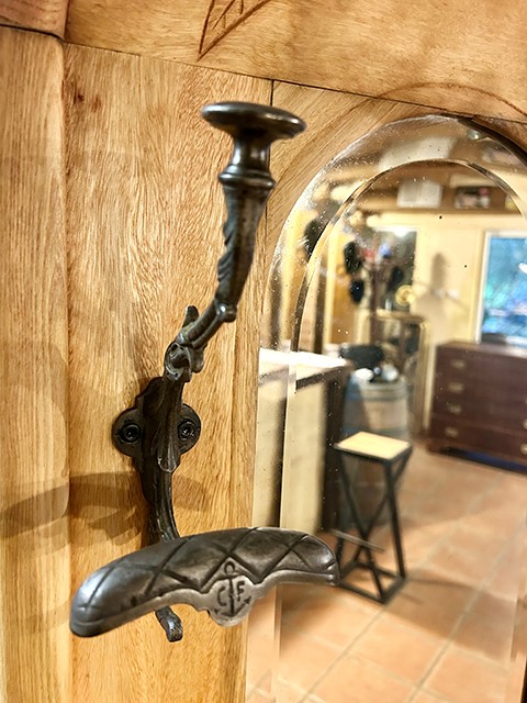 Art Deco 1930s/40s Entryway Coat Rack-photo-3