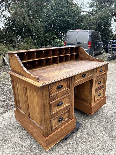 Ancien bureau à gradin de Banque début 19eme -photo-4