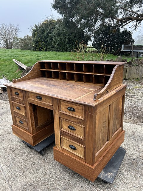 Ancien bureau à gradin de Banque début 19eme -photo-5