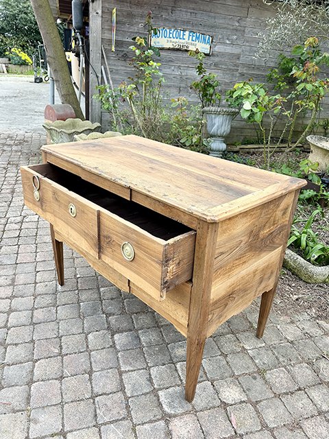 Commode style Louis XVI Noyer massif-photo-2