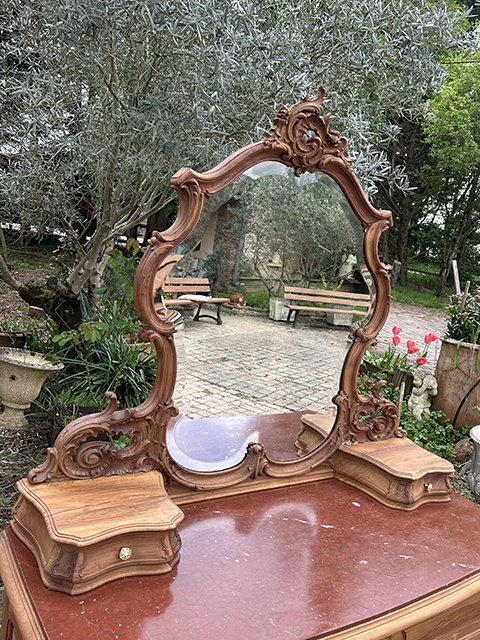 Louis XV Style Chest Of Drawers With Mirror-photo-3