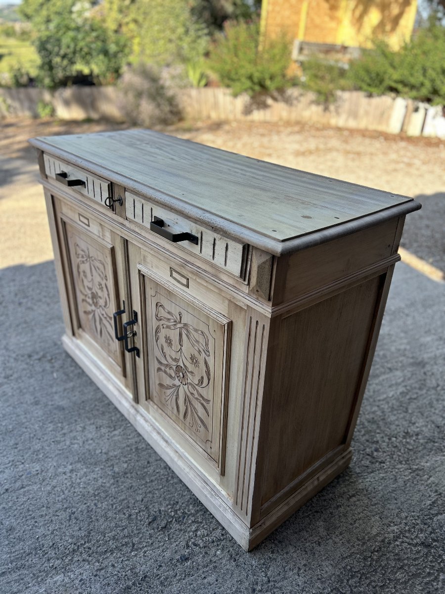 Antique 2-door Cabinet With Floral Designs, 1900-photo-4