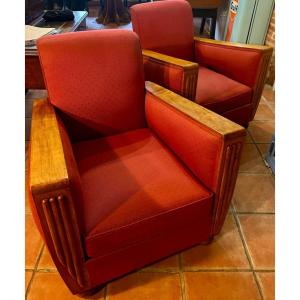 Pair Of Art Deco Armchairs 1930 