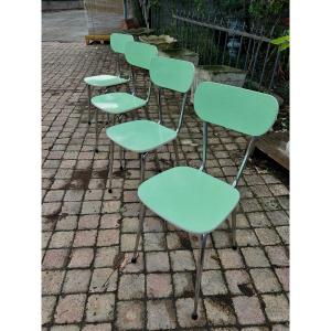 Set Of 4 "mint" Formica Chairs