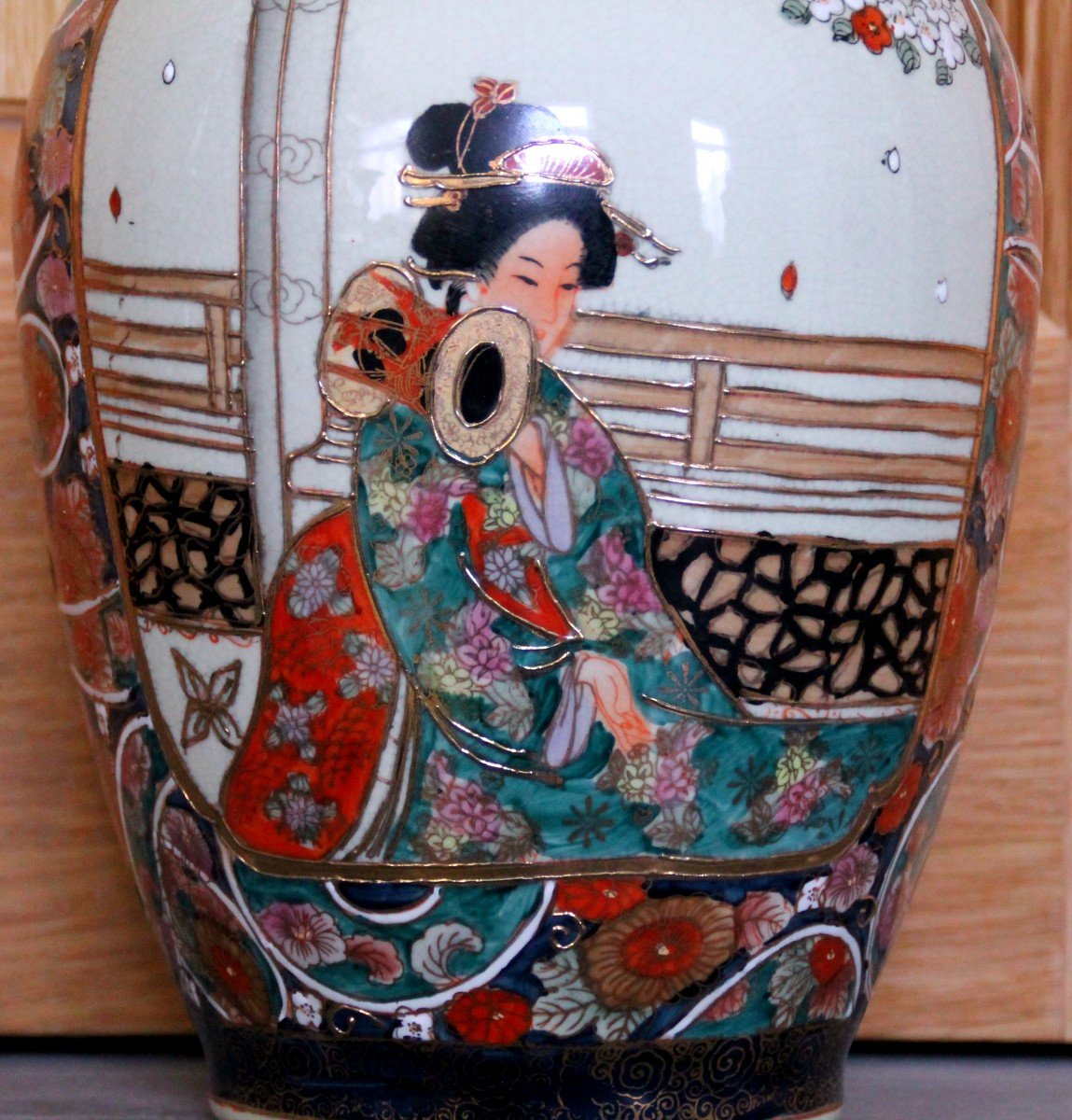 Vase Chinois En Porcelaine .-photo-2