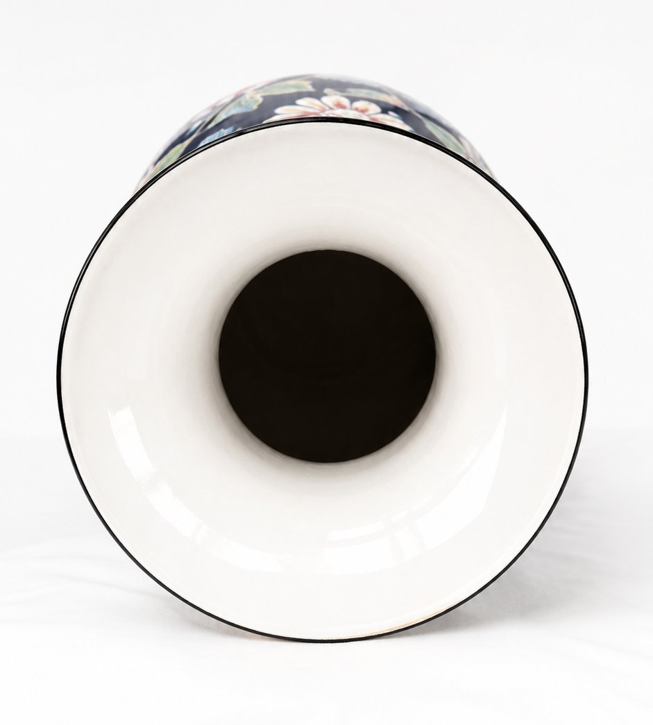 Grand Vase vintage en céramique émaillée-photo-1